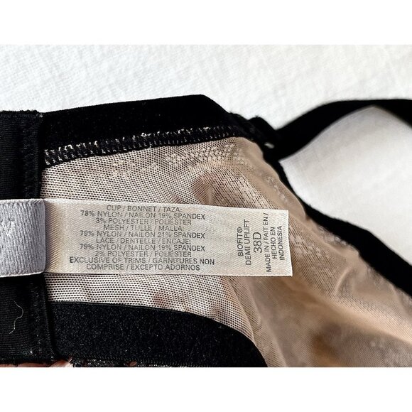 Victoria’s‎ Secret Biofit Demi Uplift Black Lace Bra 38D - Picture 9 of 13
